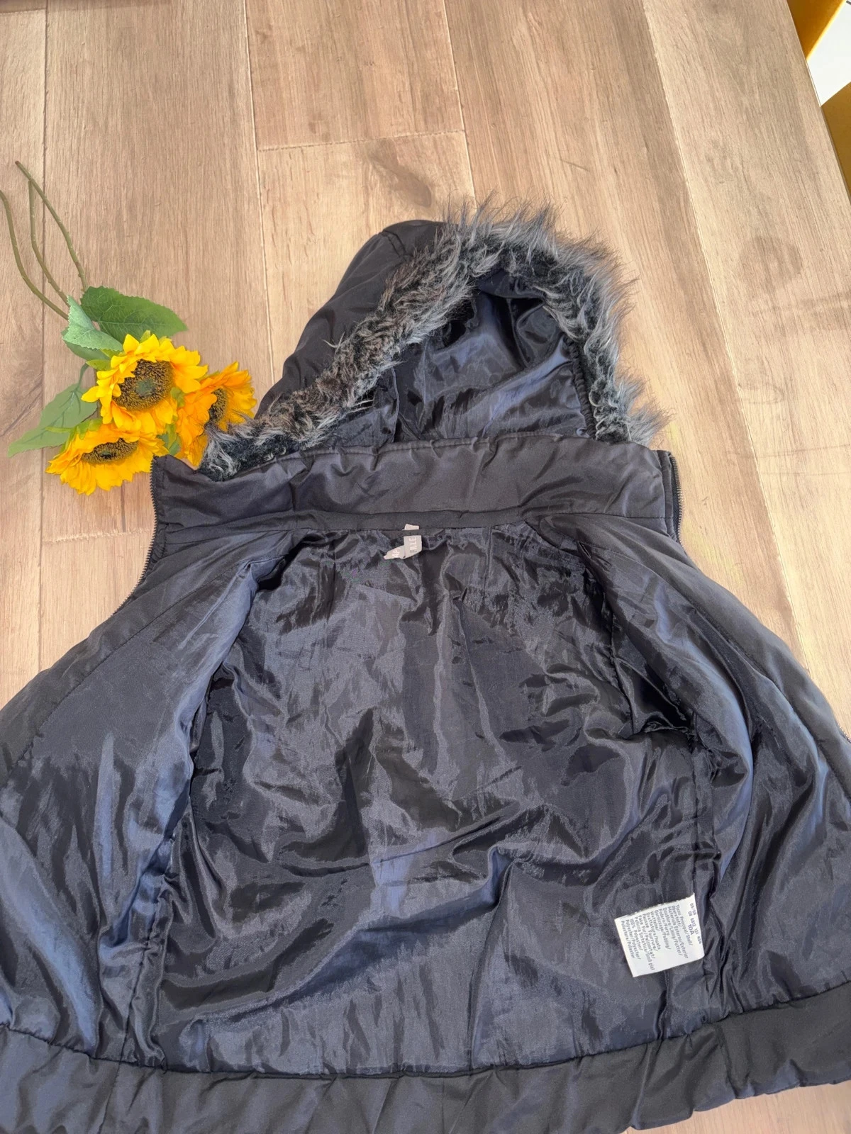 Black puffer coat by Caprice de Fille, size 10 years – photo 3
